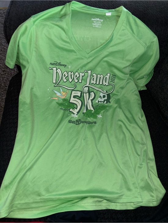 Disney Tops - RunDisney Neverland 5K Shirt Peter Pan Adult Large Green 2024